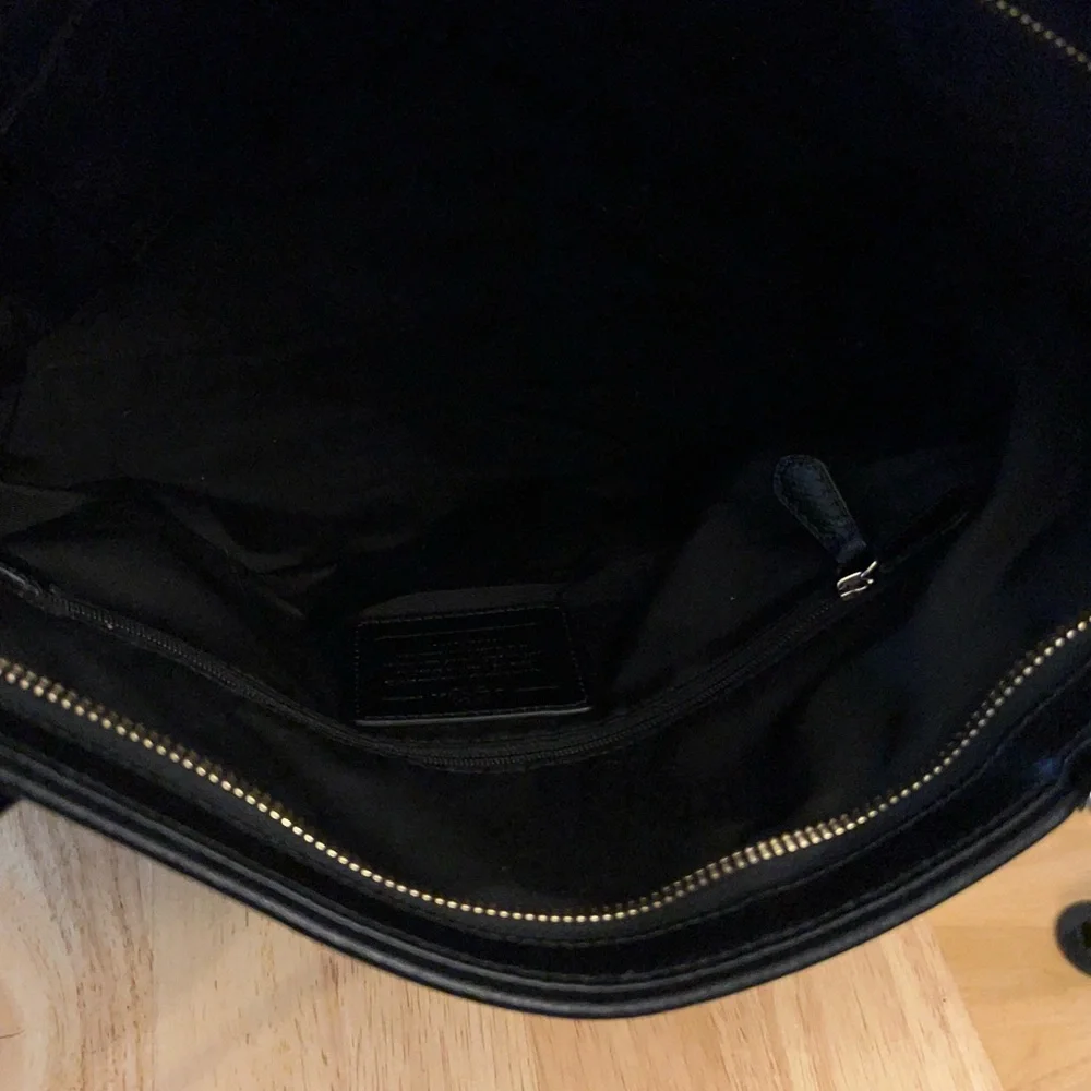 Coach Saffiano XL Pocket Tote Black Bag - Picture 12 of 16